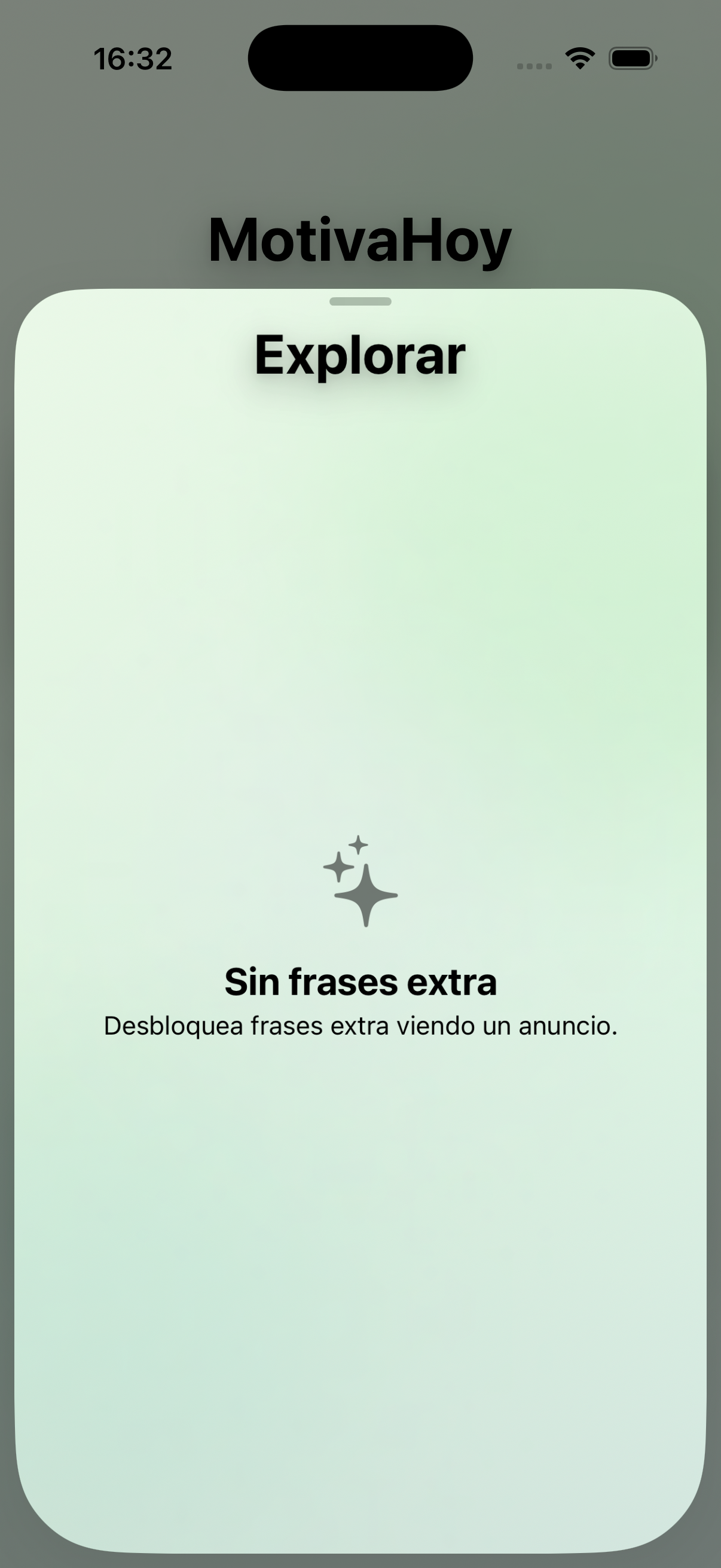 Pantalla explorar de MotivaHoy